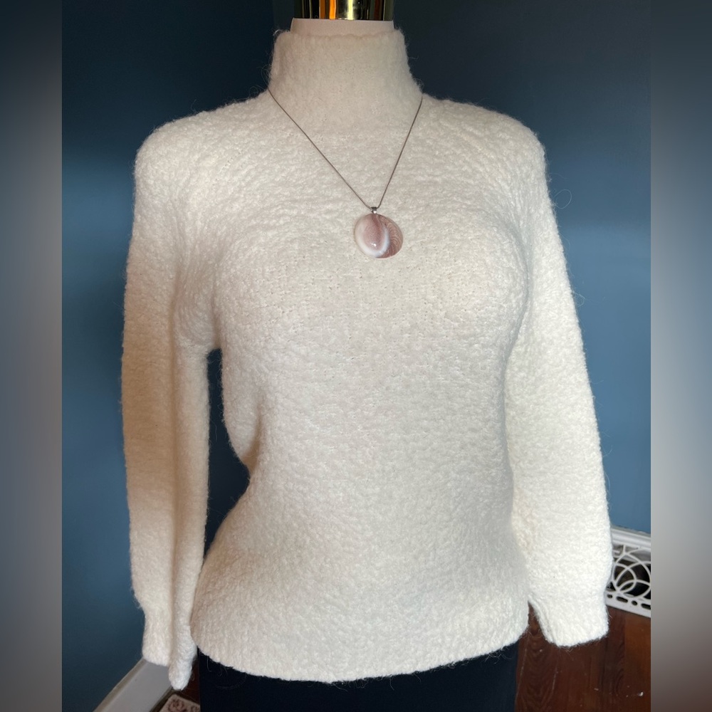 Gap Boucle Mock Turtleneck, Dolman Long Sleeve Pull-Over Sweater. Size M Tall